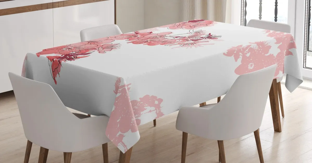 flower in blossom 3d printed tablecloth table decor 2029