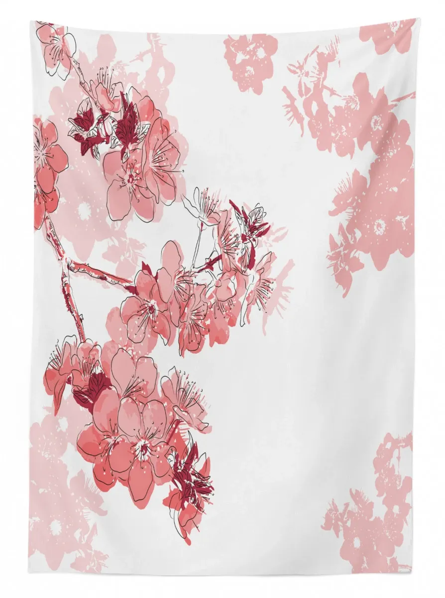 flower in blossom 3d printed tablecloth table decor 5284
