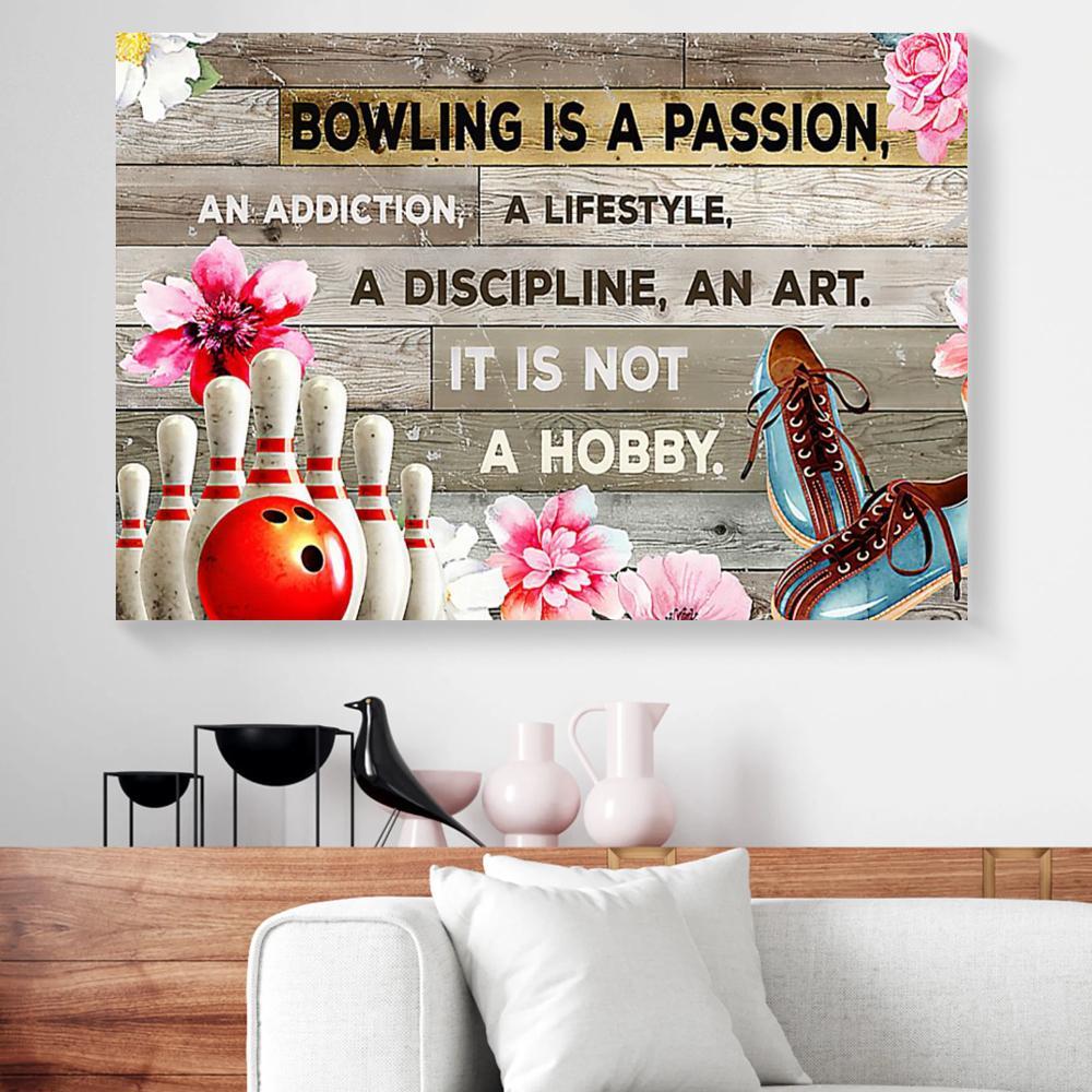flowers bowling canvas prints wall art decor 6274