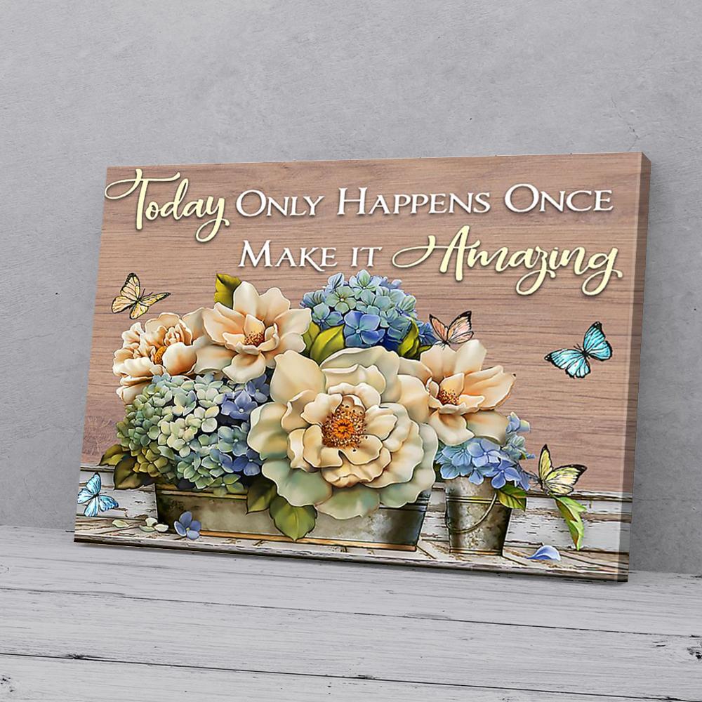 flowers butterfly canvas prints wall art decor 8092