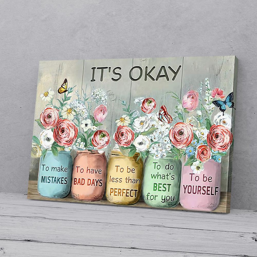 flowers butterfly canvas prints wall art decor 8630