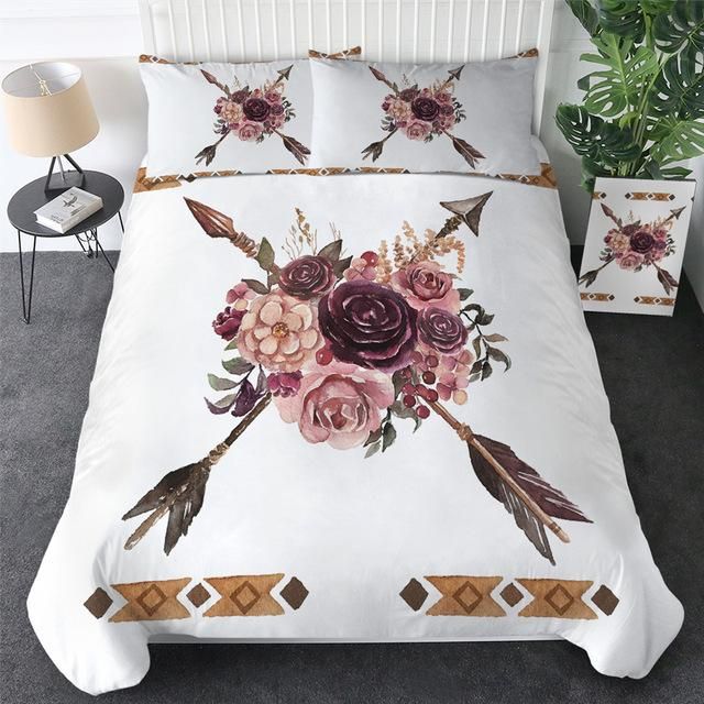 Flowers Cross Native American Art Duvet Cover Bedding Set flowers cross native american art duvet cover bedding set 6441