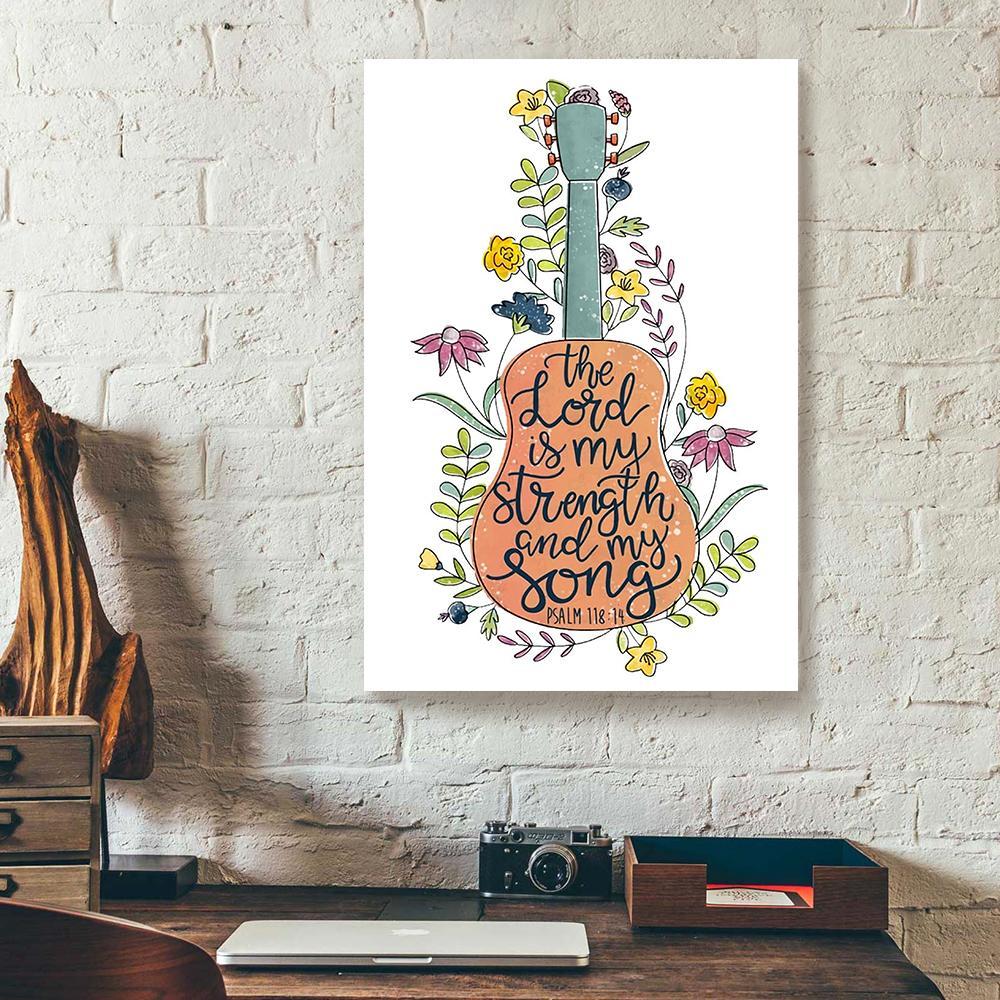 flowers guitar canvas prints wall art decor 5884