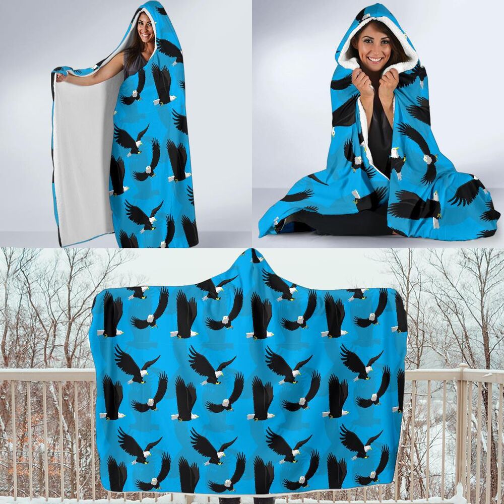 Flying Eagle Pattern Print Hooded Blanket Cloak Blanket flying eagle pattern print hooded blanket cloak blanket 8541