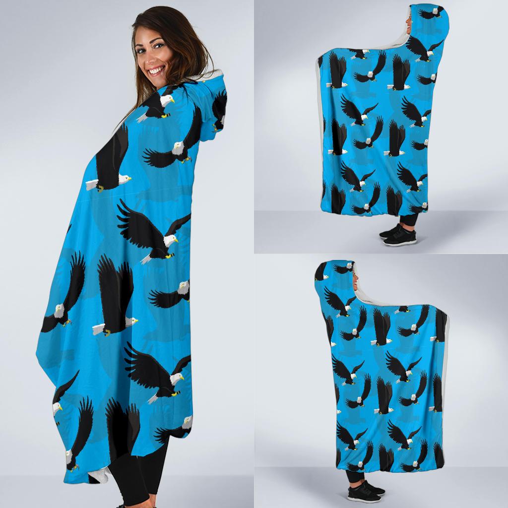 Flying Eagle Pattern Print Hooded Blanket Cloak Blanket flying eagle pattern print hooded blanket cloak blanket 8656