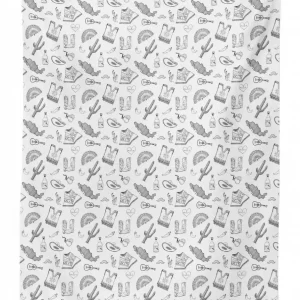 folkloric items sketch art 3d printed tablecloth table decor 4904