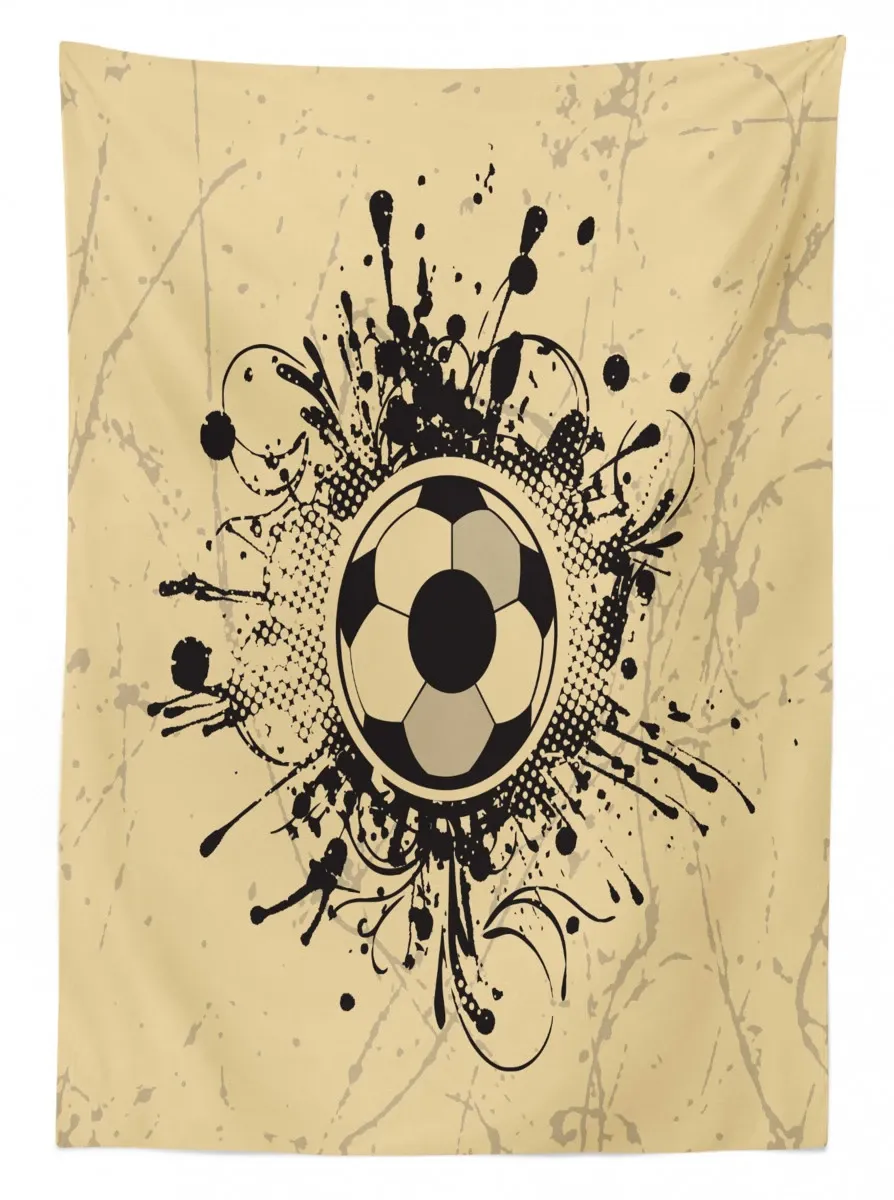football abstract modern 3d printed tablecloth table decor 3499