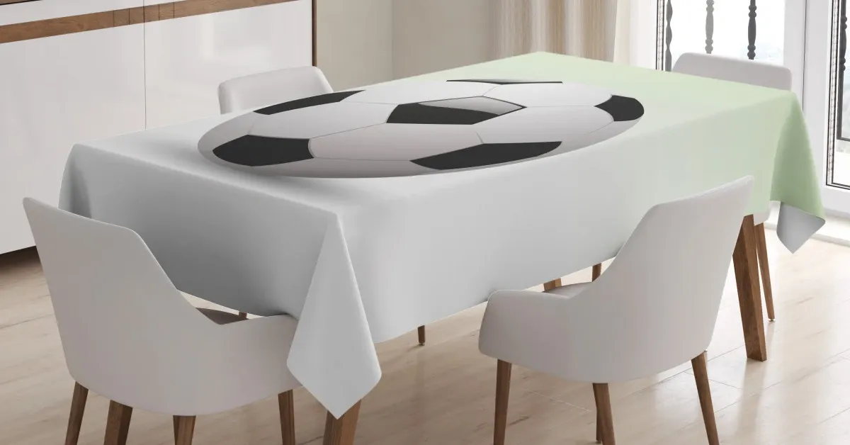 football soccer ball 3d printed tablecloth table decor 2770