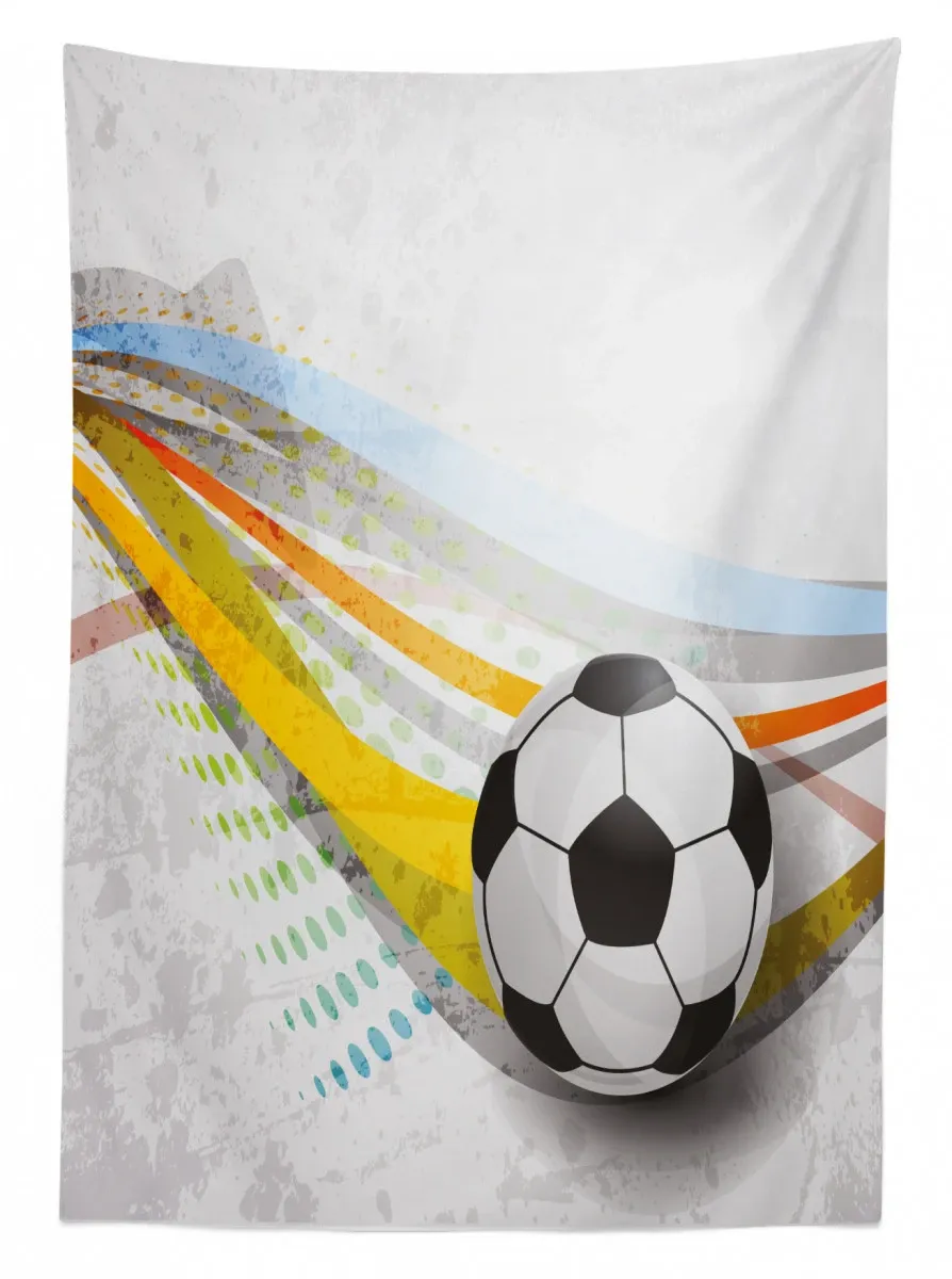 football soccer lines 3d printed tablecloth table decor 5777