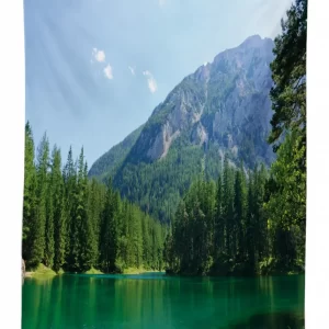 forest lake in valley 3d printed tablecloth table decor 3774