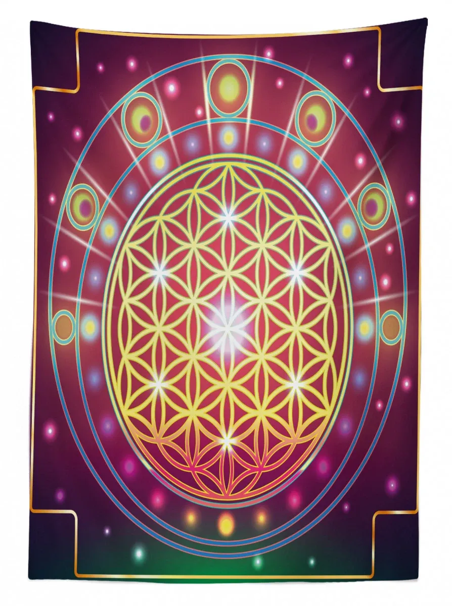 form motif 3d printed tablecloth table decor 1923