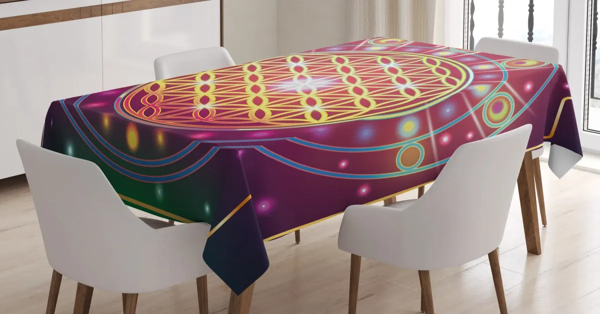 form motif 3d printed tablecloth table decor 2462