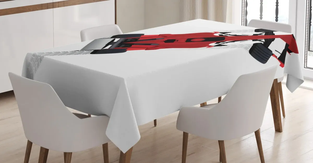 Formula Car On Speedway 3D Printed Tablecloth Table Decor formula car on speedway 3d printed tablecloth table decor 3239