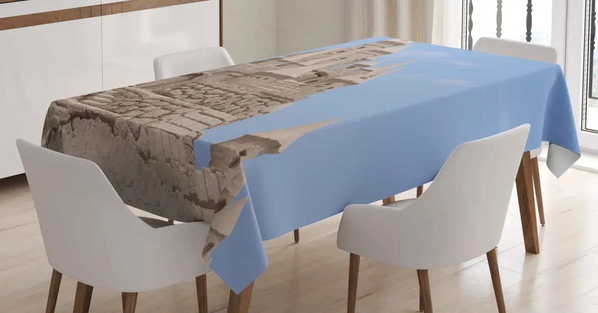 Fortress Sand Beach Photo 3D Printed Tablecloth Table Decor fortress sand beach photo 3d printed tablecloth table decor 1649
