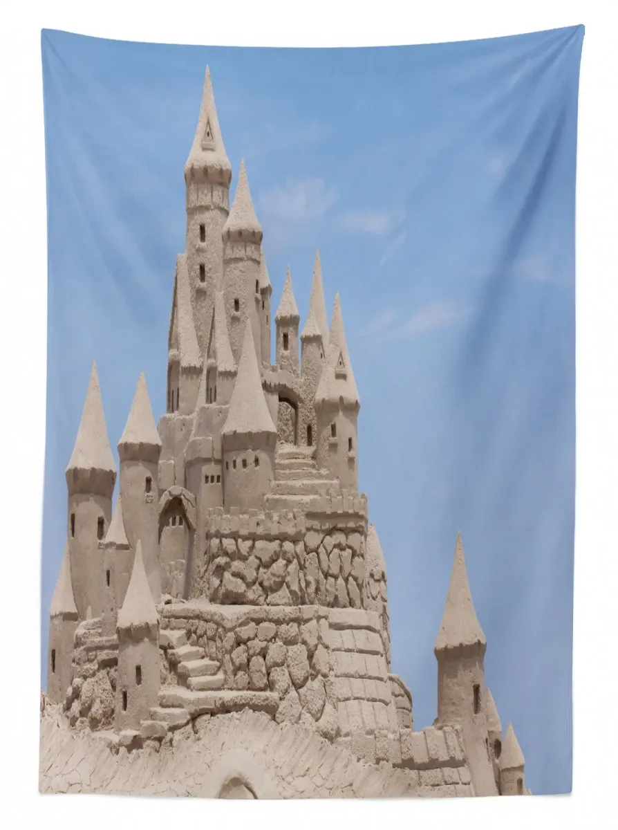 Fortress Sand Beach Photo 3D Printed Tablecloth Table Decor fortress sand beach photo 3d printed tablecloth table decor 4278
