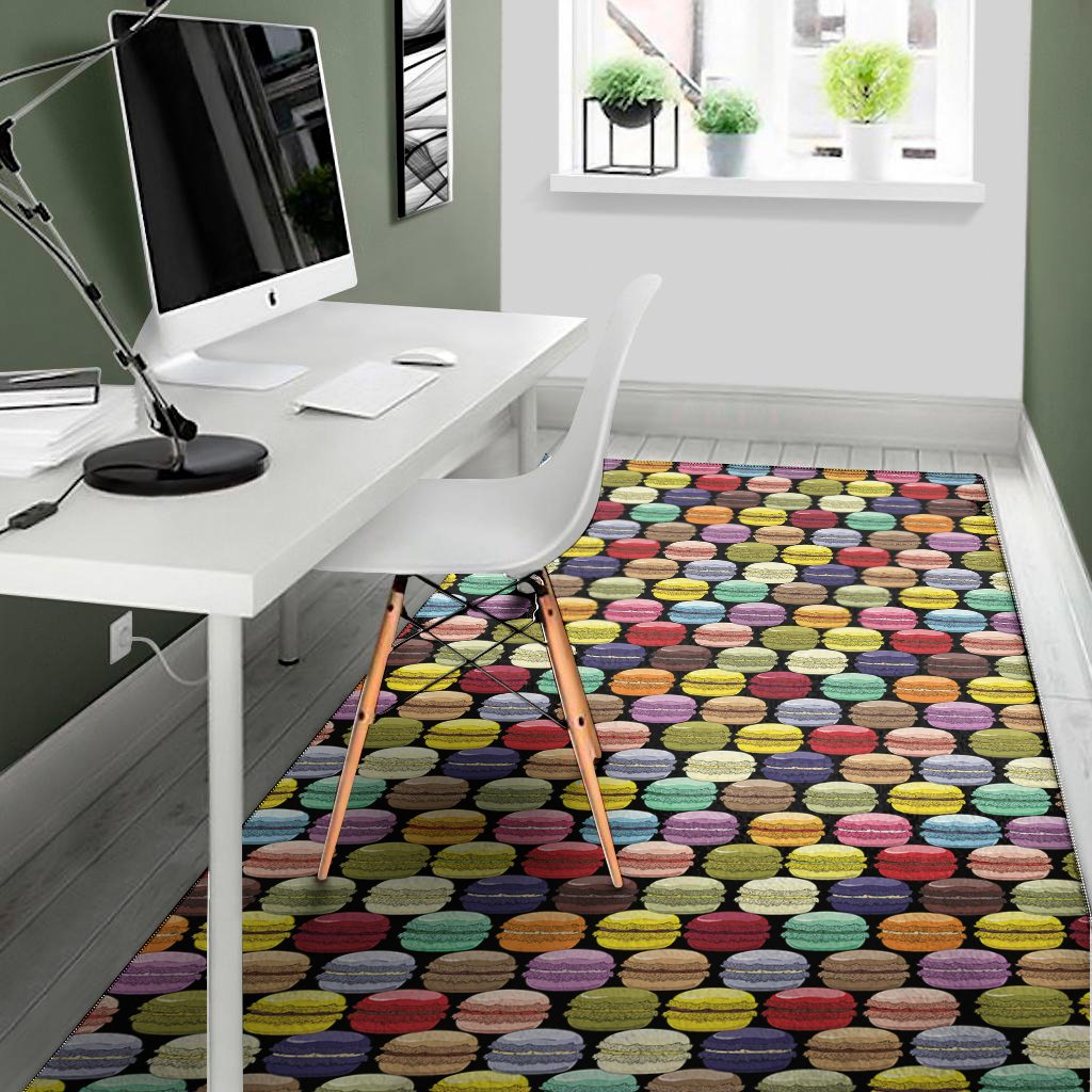 french macarons pattern print area rug floor decor 2915