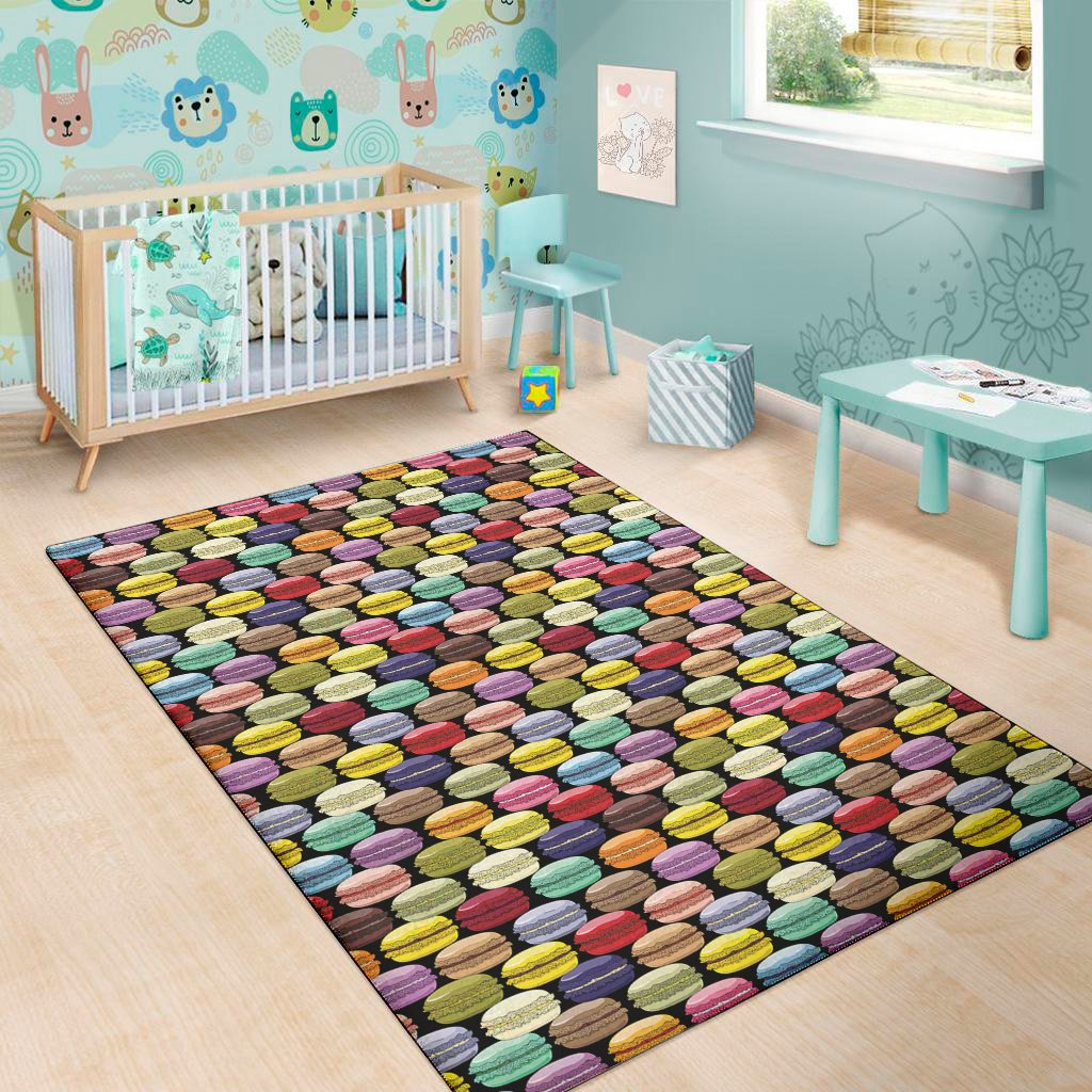 french macarons pattern print area rug floor decor 5100