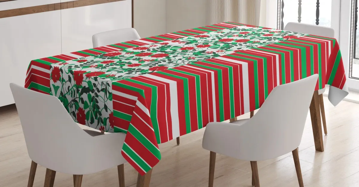 fresh green border 3d printed tablecloth table decor 4706