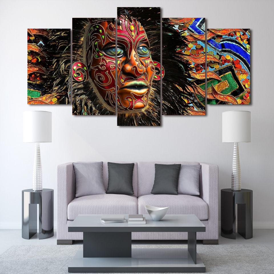 fun in the sun abstract 5 panel canvas art wall decor 6490