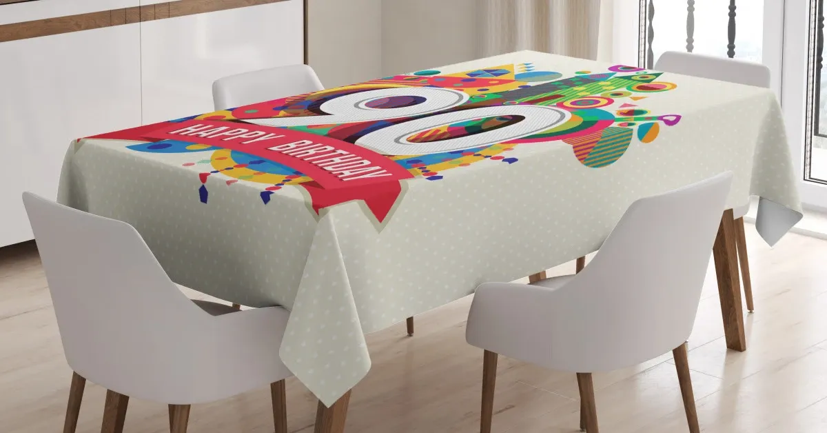 funky pop birthday 3d printed tablecloth table decor 6515