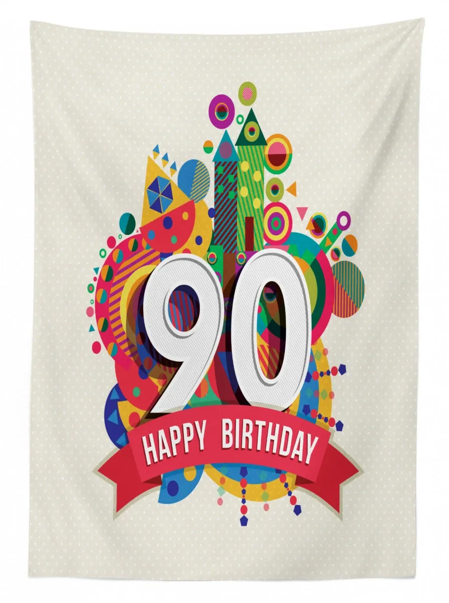 funky pop birthday 3d printed tablecloth table decor 8306