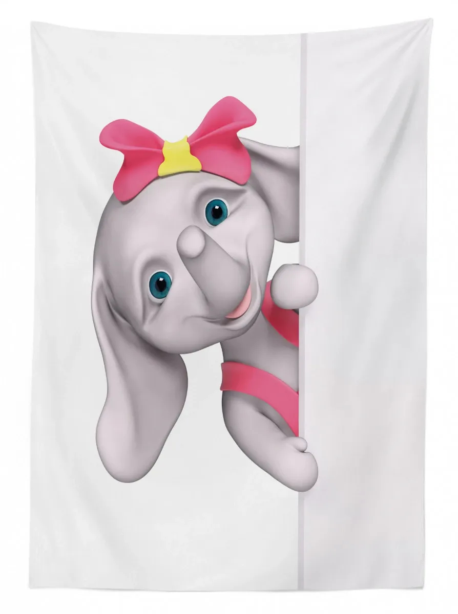 funny cartoon 3d printed tablecloth table decor 8107