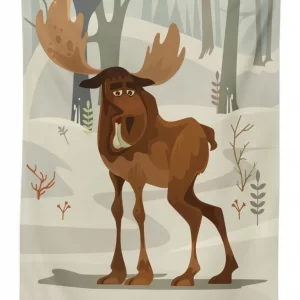 funny elk mascot 3d printed tablecloth table decor 3818