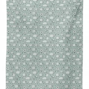 funny flock of sheep doodle 3d printed tablecloth table decor 7903