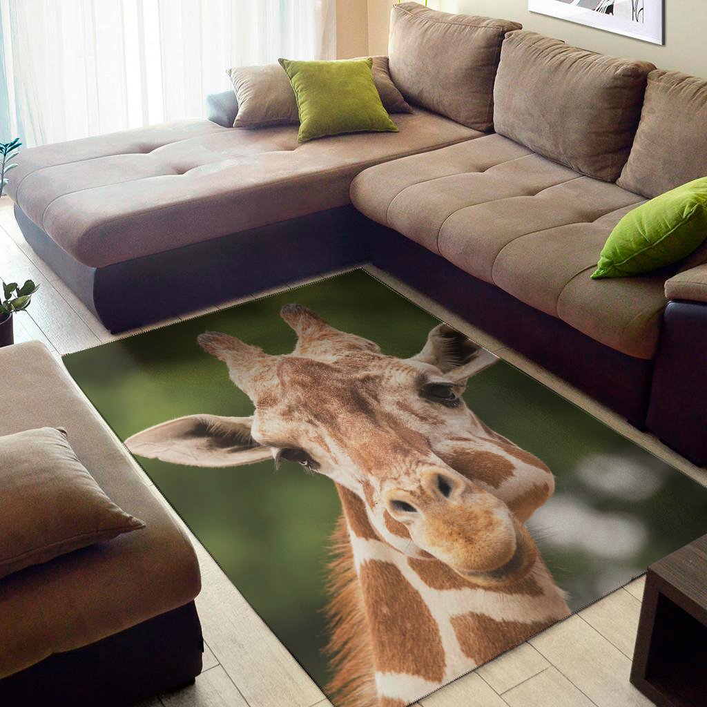 funny giraffe print area rug floor decor 3792