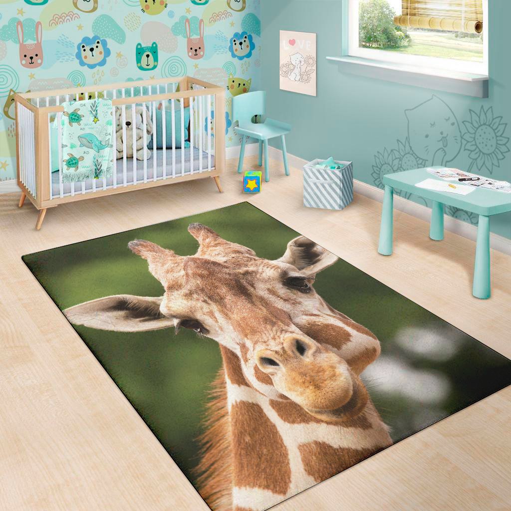 funny giraffe print area rug floor decor 5763