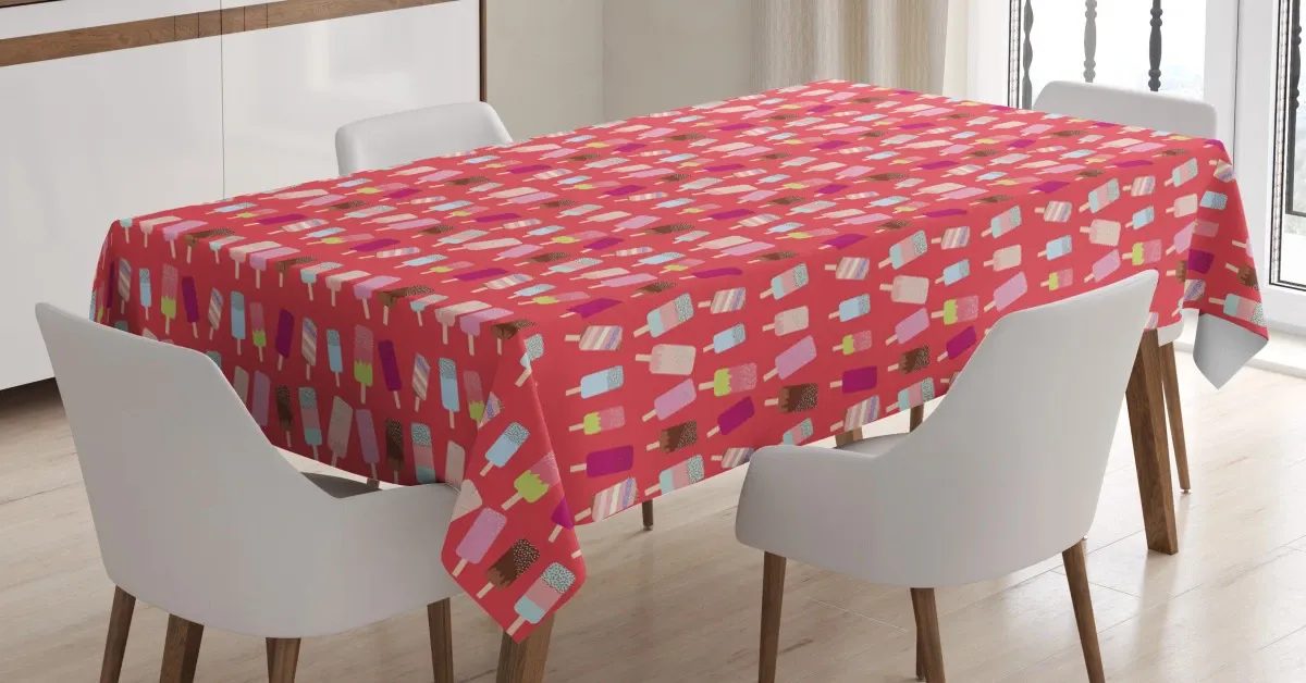 funny ice lolly popsicles 3d printed tablecloth table decor 5355