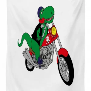 funny rider t rex 3d printed tablecloth table decor 5549