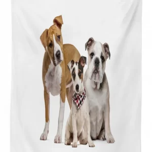 funny various breeds of dogs 3d printed tablecloth table decor 1351
