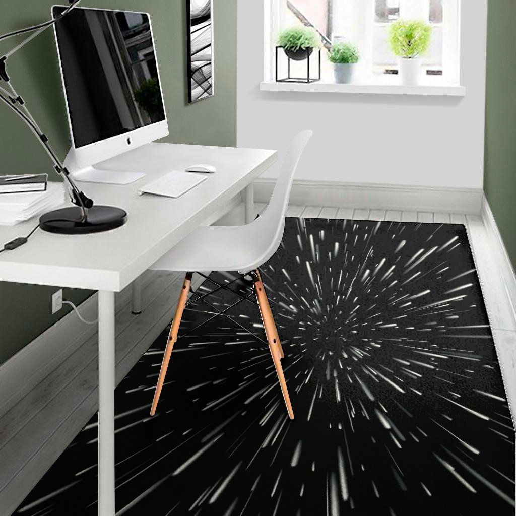 Galaxy Hyperspace Print Area Rug Floor Decor
