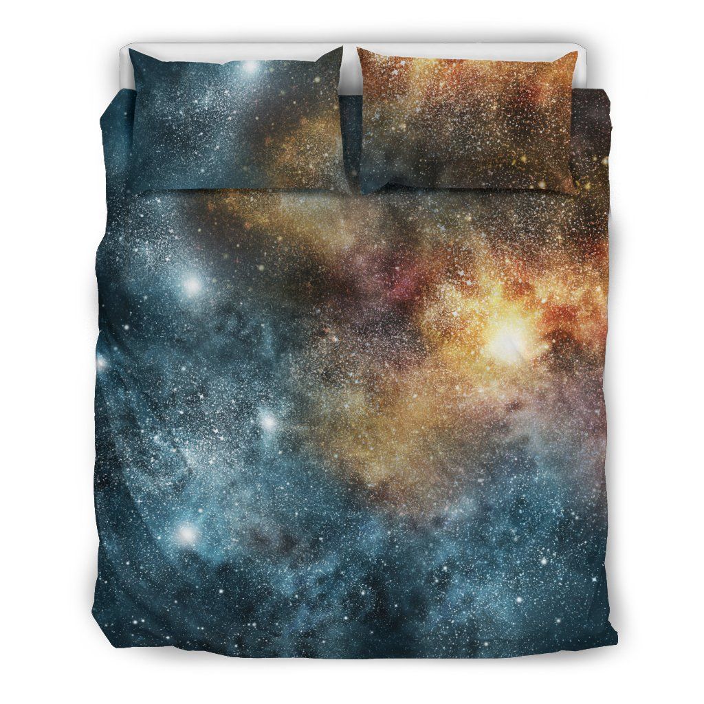 Galaxy Space Blue Stardust Cool Design Comfortable Bedding Set Bedroom Decor