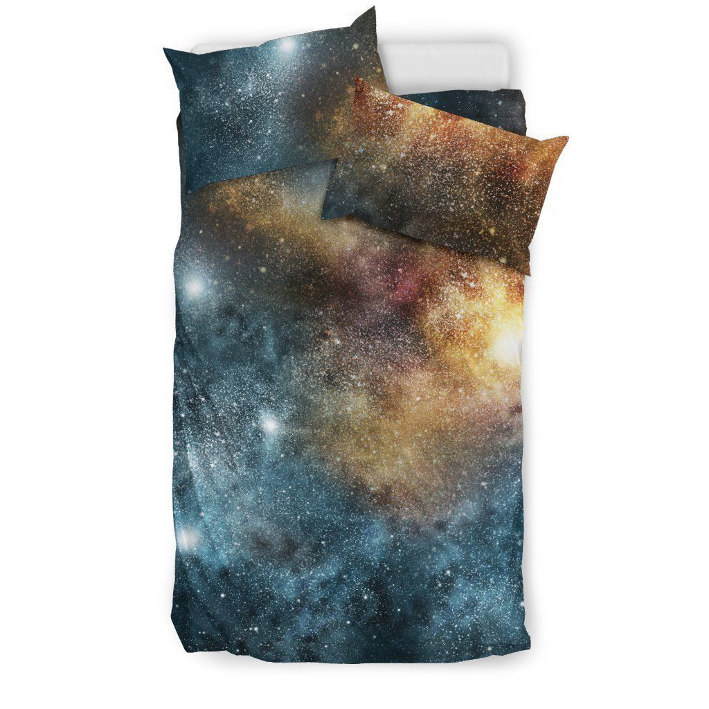 Galaxy Space Blue Stardust Cool Design Comfortable Bedding Set Bedroom Decor