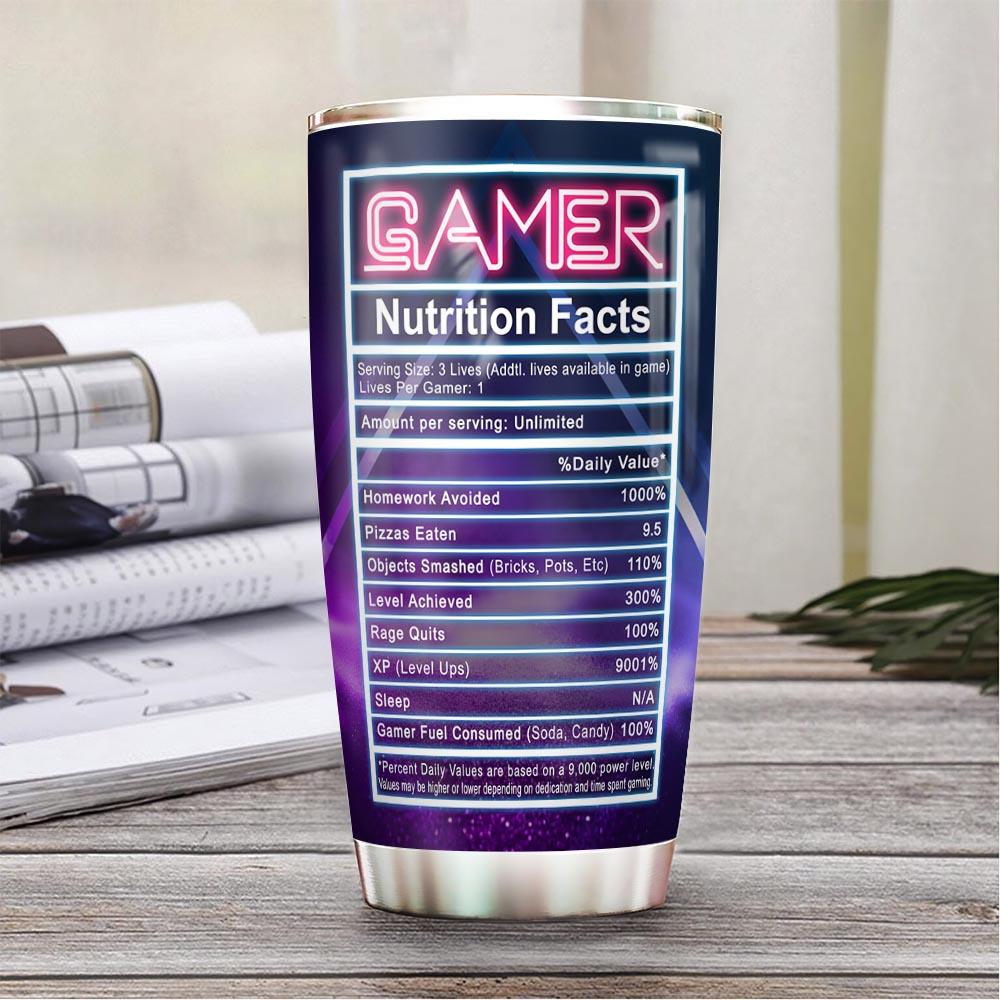 gamer facts personalized stainless steel tumbler 5346