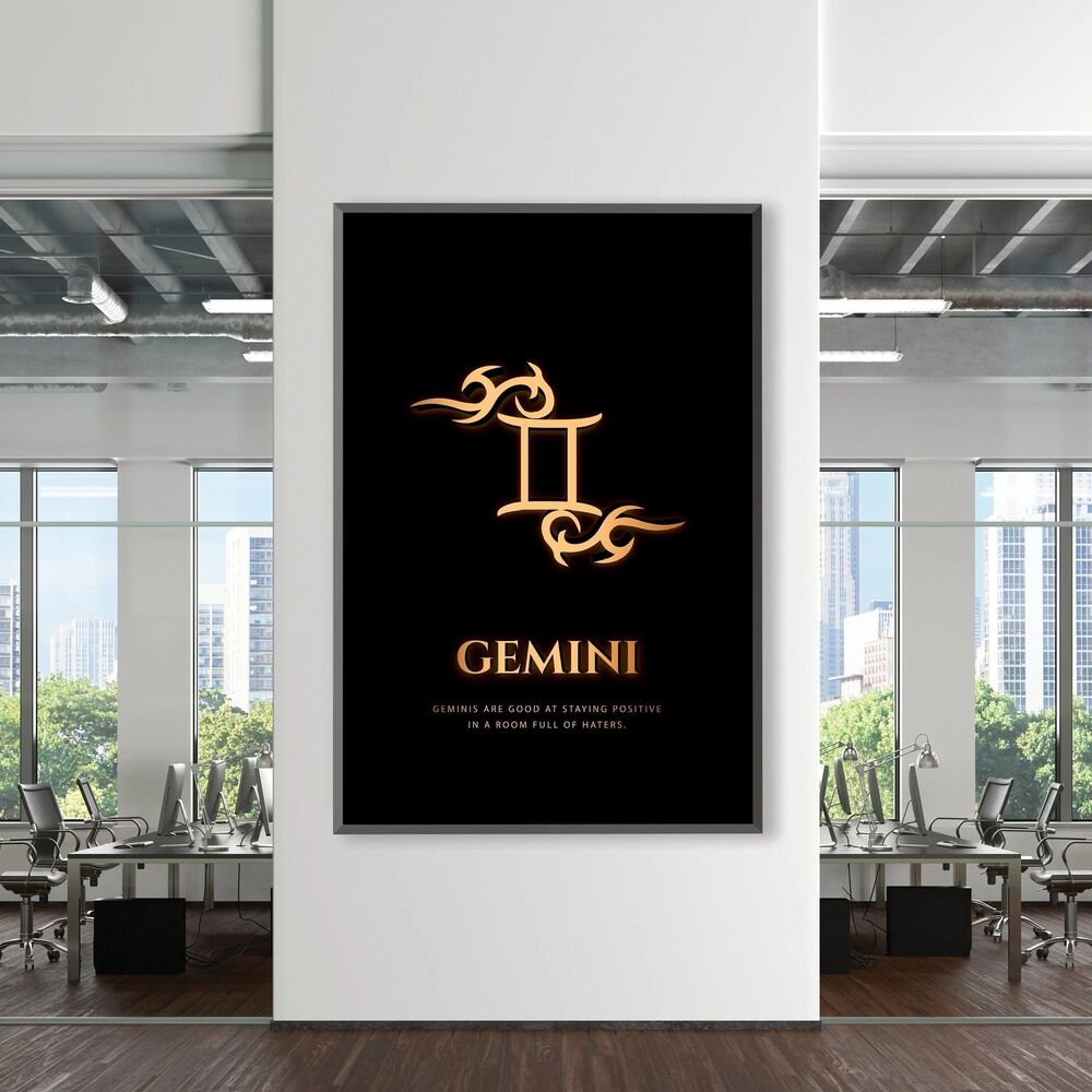 Gemini Gold Motivational Positive Canvas Print - Wall Art Decor gemini gold motivational positive canvas print wall art decor 6583