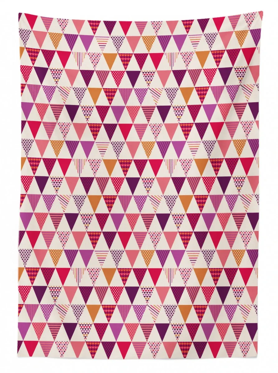 geoemetric triangles dots 3d printed tablecloth table decor 5254