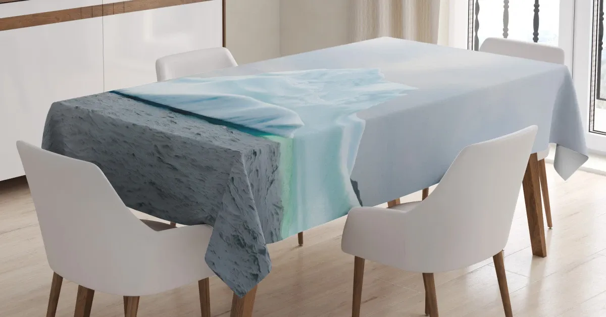 Geographic Rock On Water 3D Printed Tablecloth Table Decor geographic rock on water 3d printed tablecloth table decor 8459