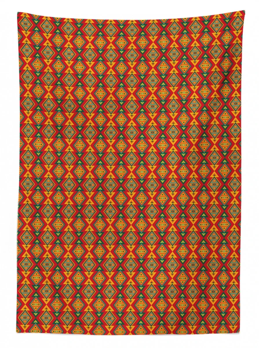geometric and tribal layout 3d printed tablecloth table decor 4187