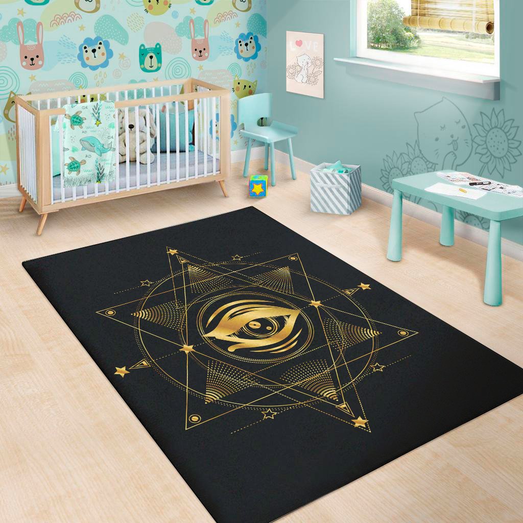 Geometric Eye of Providence Print Area Rug Floor Decor geometric eye of providence print area rug floor decor 6482