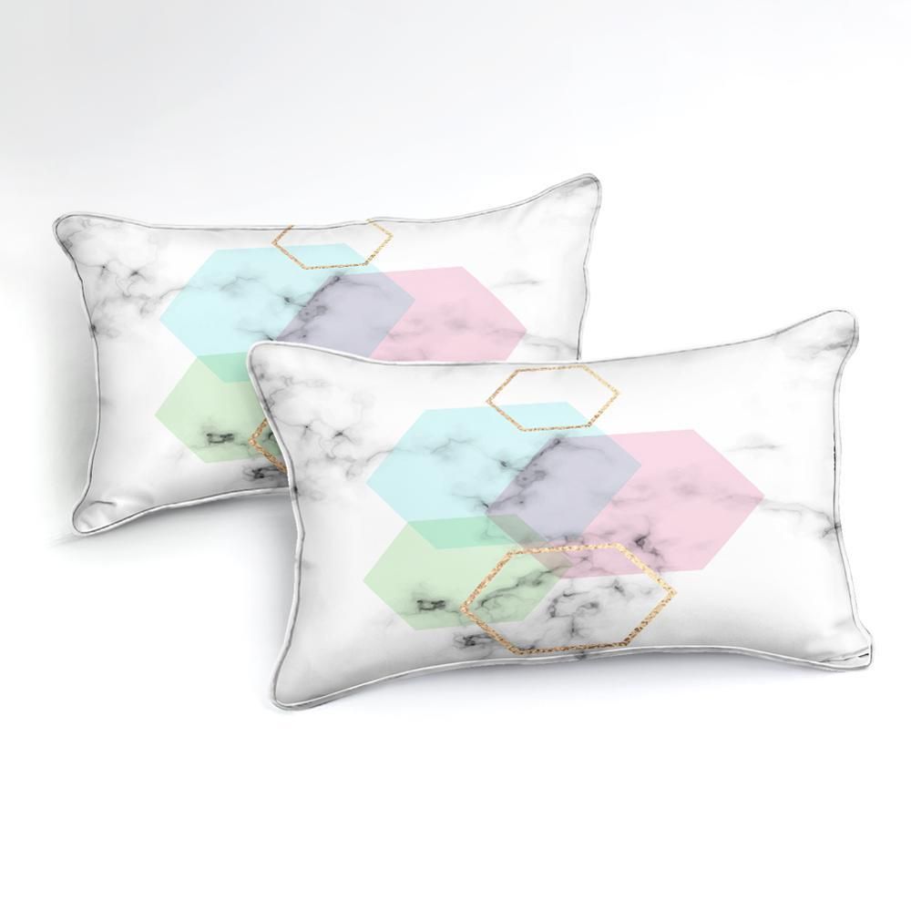 Geometric Marble On White Duvet Cover Bedding Set geometric marble on white duvet cover bedding set 4005