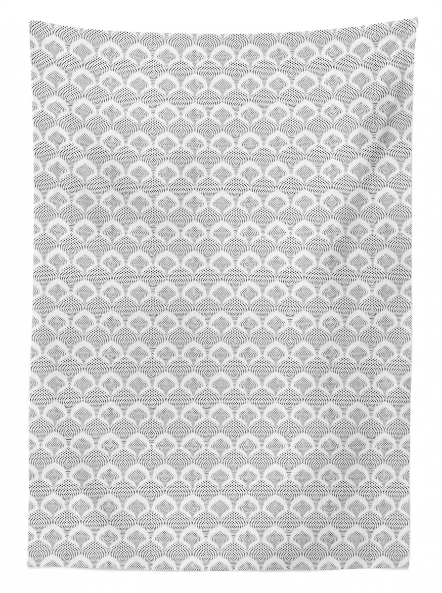 Geometric Monochrome Print 3D Printed Tablecloth Table Decor geometric monochrome print 3d printed tablecloth table decor 1029