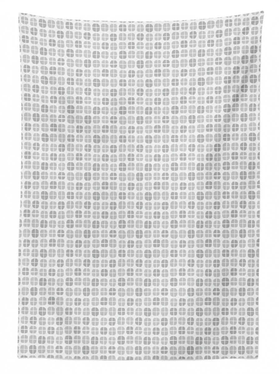 geometric squares grid 3d printed tablecloth table decor 5247