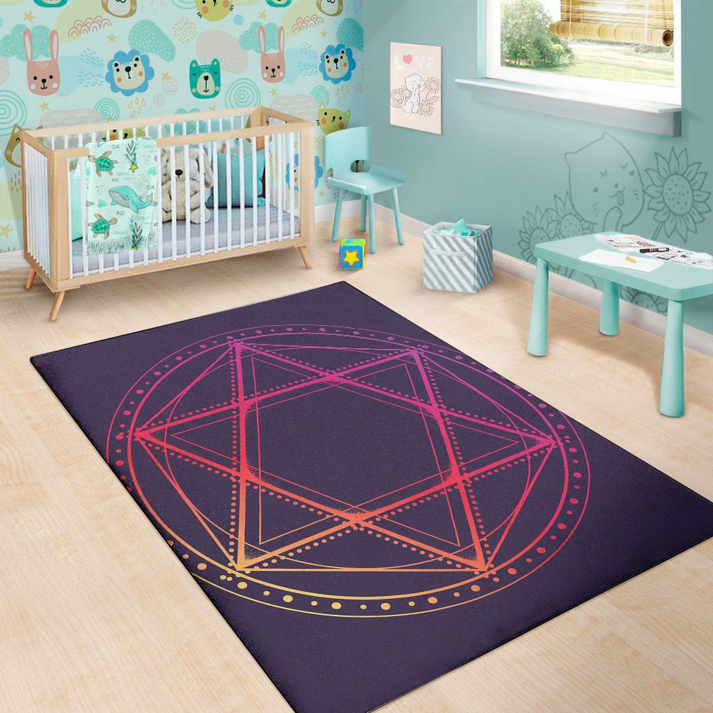 Geometric Star of David Print Area Rug Floor Decor geometric star of david print area rug floor decor 2573