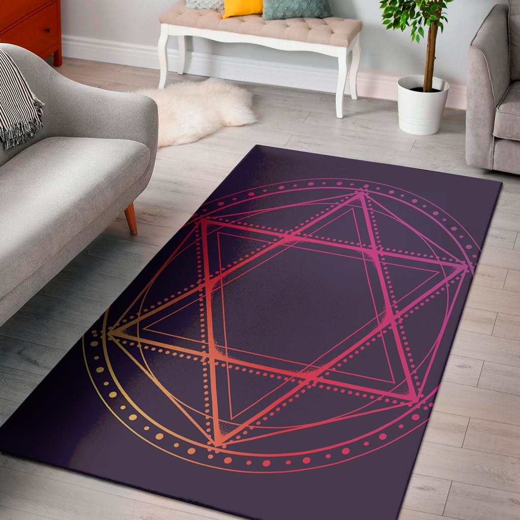 Geometric Star of David Print Area Rug Floor Decor geometric star of david print area rug floor decor 5041