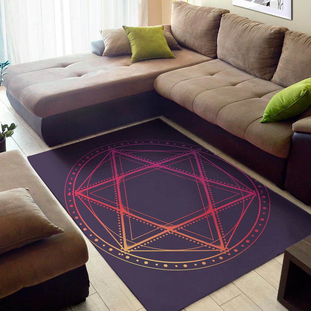 Geometric Star of David Print Area Rug Floor Decor geometric star of david print area rug floor decor 6025