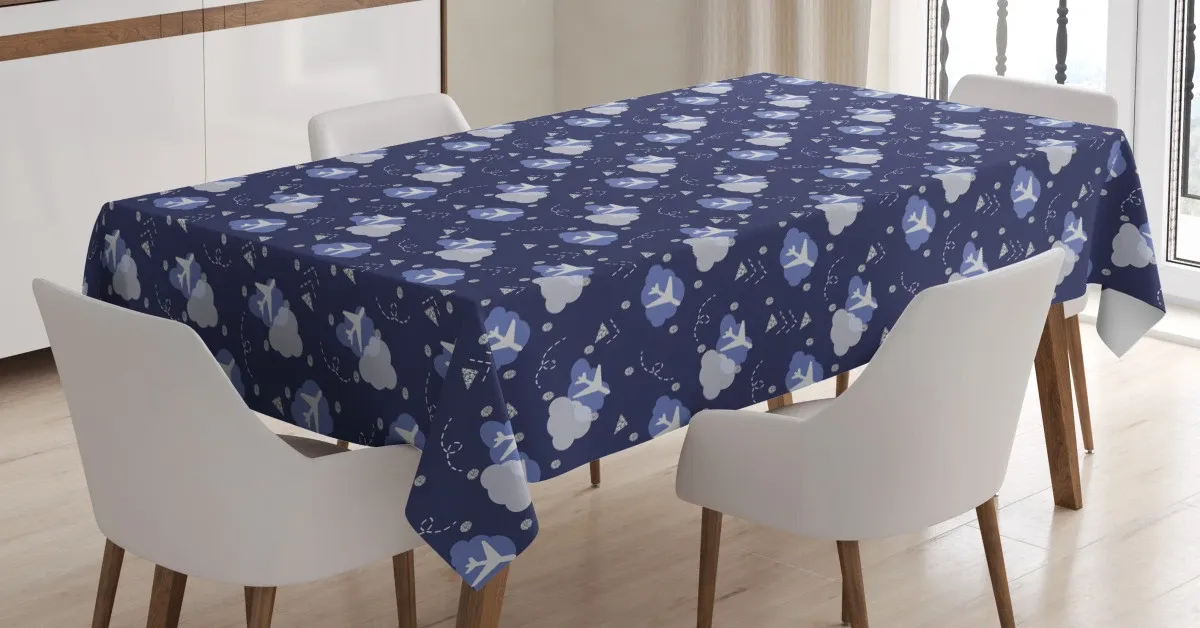 Geometrical Aircraft 3D Printed Tablecloth Table Decor geometrical aircraft 3d printed tablecloth table decor 7838