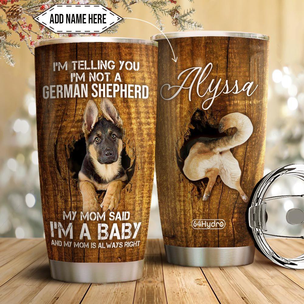 German Shepherd Personalized Stainless Steel Tumbler german shepherd personalized stainless steel tumbler 5363